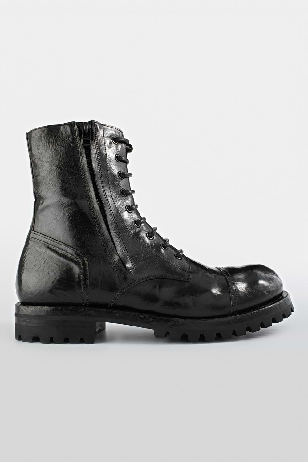 CAMDEN black double-zip military boots | untamed street  display picture 3