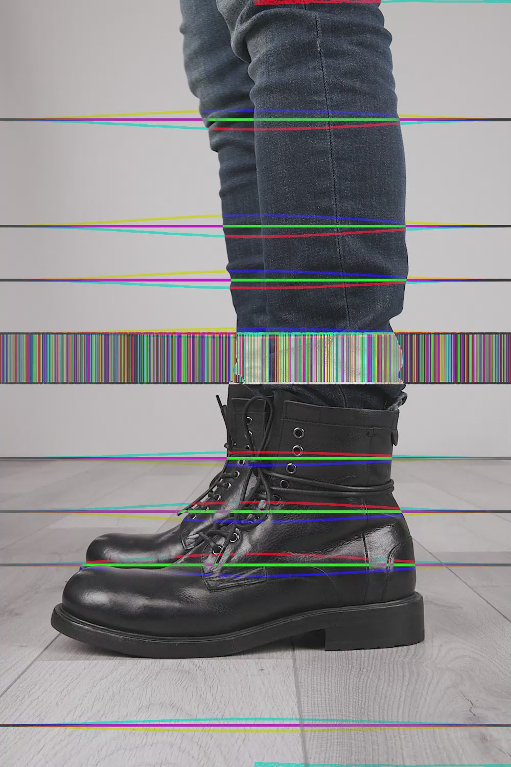 Men BOOTS Military CURZON Black Bufalo-Leather UNTAMED STREET