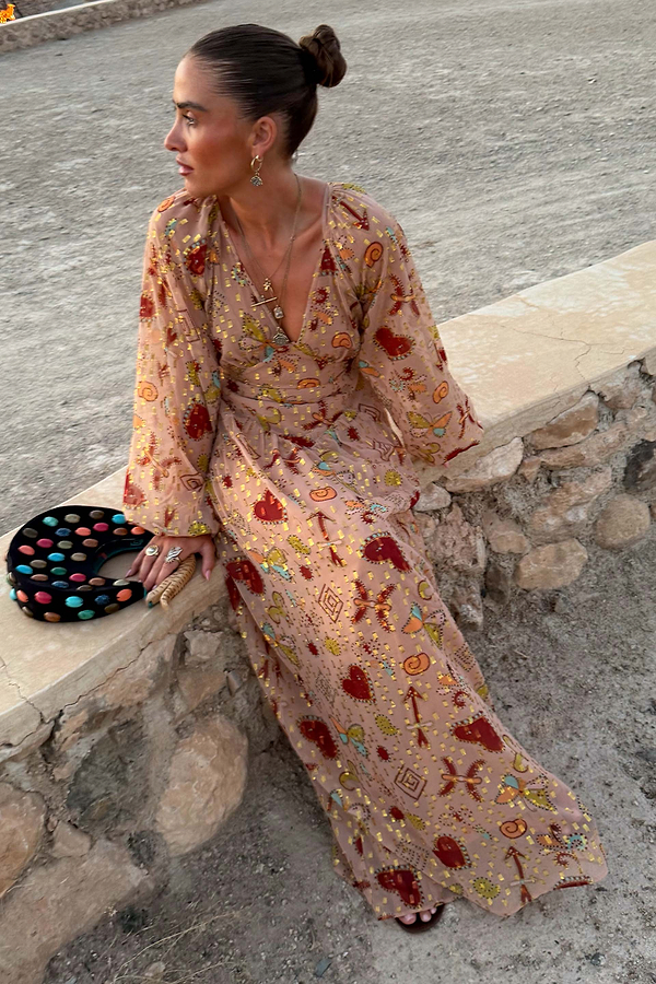 ladies maxi dress with sleeves Dresses | Feel-Good Prints ST PATRICKS DAY DRESS
