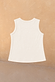 Back view of the cream cotton sleeveless vest from the Girl's Yellow Sun Set, designed in London.