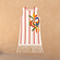 Girl's Banana Jersey Cotton Dress in cream with red vertical stripes and a statement fringe hem.
