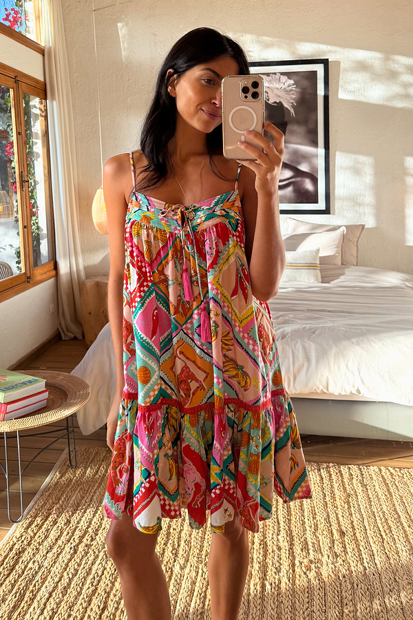 Tile Print Pyjama Slip