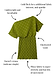 Thumbnail for Khaki Mini Plisse Tilly Dress featuring a gold fleck shimmer, elasticated waist and stretchy green plisse fabric.