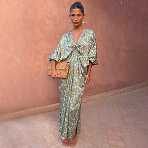 Green Diamond Print Toria Dress
