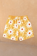 Boy's Yellow Sun Swim Shorts featuring an all-over orange and white soleil print and elasticated waistband.