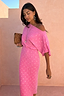 Thumbnail for Petal Pink Plisse Tilly Dress