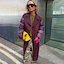 Burgundy Quilted Wool Coat