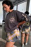 Charcoal Grey Embroidery Elements Sweatshirt