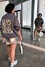 Charcoal Grey Embroidery Elements Sweatshirt