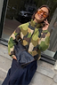 Thumbnail for Navy Pinstripe Reversible Puffer