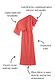 Coral Plisse Tilly Dress with gold flecks, an elasticated waist and crease-free plisse fabric, a vacation staple.