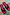 Thumbnail for Black suede flat sandals featuring silver studs, a square toe, and a red logo footbed with white graphic details.