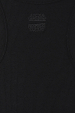 Black ribbed tank top featuring a tonal embroidered NFD logo on soft stretch fabric.
