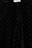 Thumbnail for Black velvet Quinn trousers featuring all-over diamante studs and a branded inner waistband label.