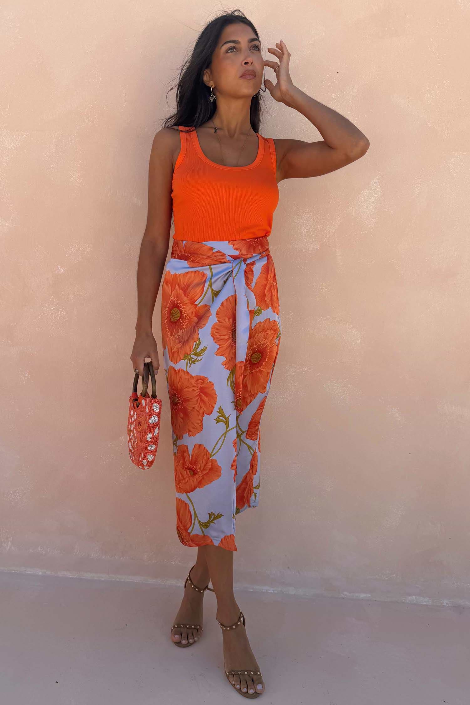 Blue Poppy Jaspre Skirt – Never Fully Dressed