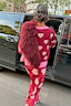 Burgundy Hearts Cardigan
