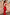 Thumbnail for Red Celestial Midi Dress with a cream sun and star print, ruffled sleeves and a bias-cut skirt.