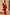 Thumbnail for Red Celestial Midi Dress with a v-neck blouson top and iconic celestial motifs, shown for inclusive sizing.