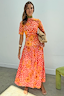 Thumbnail for Coral Poppy Gracie Midi Dress