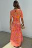 Thumbnail for Coral Poppy Gracie Midi Dress