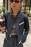 Fold Over Cropped Blazer
