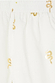 Gold Snake Elissa Shorts in white cotton-linen featuring an iconic gold foil snake print.