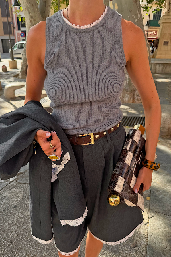 Grey Knit Vest