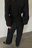Thumbnail for Black Scallop Detail Jeans featuring scalloped back pockets and a wide leg silhouette in denim.
