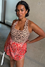 Red Paisley Leopard Sports Top