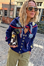 Thumbnail for Navy Icons Knit Scarf