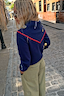 Navy Icons Knit Scarf