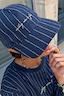 Thumbnail for Navy Pinstripe Cap