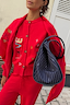 Thumbnail for Navy Pinstripe Shopper Bag