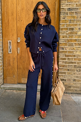 Navy Studded Cardigan