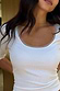 Thumbnail for White Teddy T-Shirt in a soft ribbed fabric with mesh detailing along the neckline.