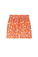 Orange leopard Elissa shorts with paisley and palm print in light cotton with an elasticated waist.