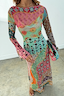 Pastel Morocco Mesh Aria Dress