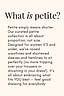 NFD petite sizing graphic for women 5'3 and under, explaining the focus on proportion and feel good dressing for everybody.