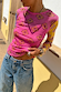 Pink Mix Tile Long Sleeve Mesh Top