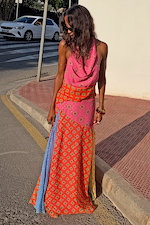 Pink Mix Tile Skirt