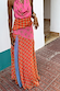Pink Mix Tile Skirt Petite