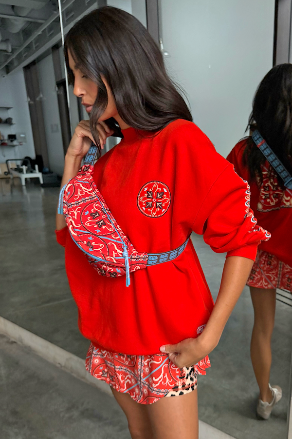 Red Paisley Bum Bag