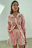 Thumbnail for Red Stripe Tie Back Shirt