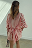 Red Stripe Tie Back Shirt
