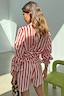 Thumbnail for Red Stripe Tie Back Shirt