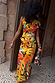 Rio A-Symmetric Top in fruit print jersey, styled as a co-ord with a matching skirt and bag.