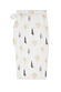 Thumbnail for White cotton-linen Shells Jaspre Wrap Skirt with an all-over neutral shell print and multi-wear wrap tie.