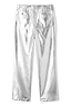 Silver Vegan Leather Trouser featuring a metallic finish and back pocket detailing.