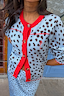 Thumbnail for Sky Blue Deer Embroidered Chloe Cardigan
