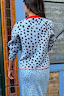Sky Blue Deer Embroidered Chloe Cardigan